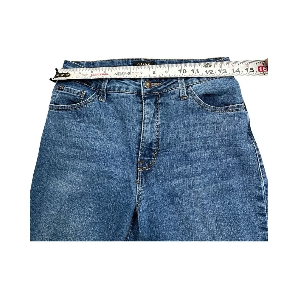Curve Appeal Jeans Womens 8/29 Blue Skinny Stretch Medium Wash Denim Casual Slim - Picture 4 of 9